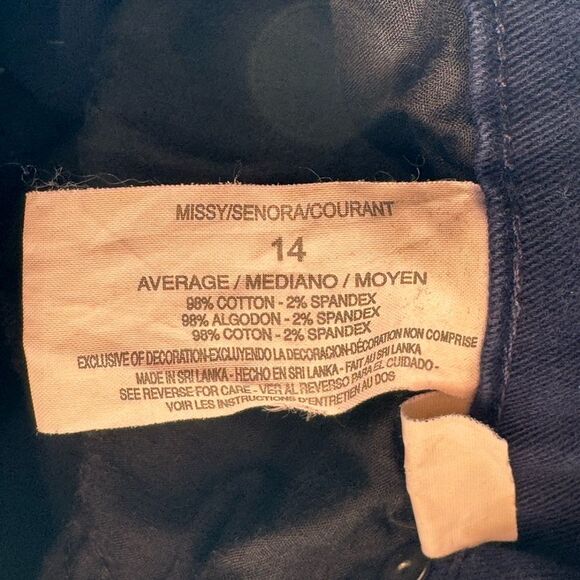 Gloria Vanderbilt Blue Straight Leg Jeans Amanda Style 14 - Picture 6 of 7